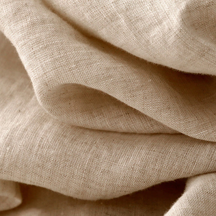 Buddha Stonesカジュアル アーティスティック 無地 シンプルデザイン ハイウエスト 半袖 コットンリネン ミディドレス ポケット付き - image 6