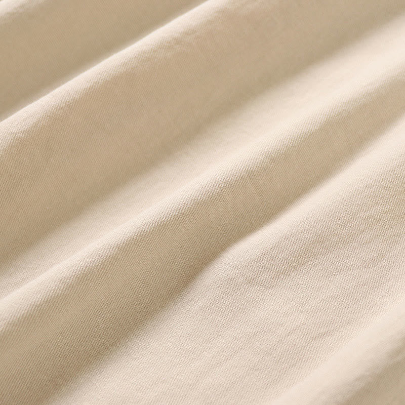 Buddha Stonesカジュアル アーティスティック 幾何学模様 刺繍 ボタンフロント ロング ランタンスリーブ コットンリネン ミディドレス - image 18