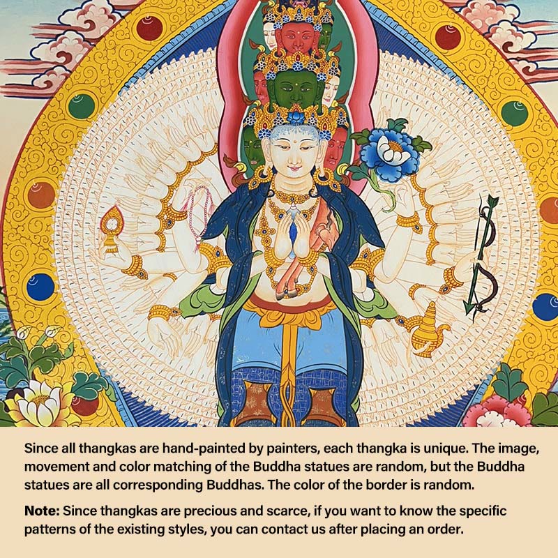 Buddha Stonesチベットタンカ画 黄色の富の神 緑の多羅観音 手作り装飾 ブラインドボックス（ランダムスタイル）