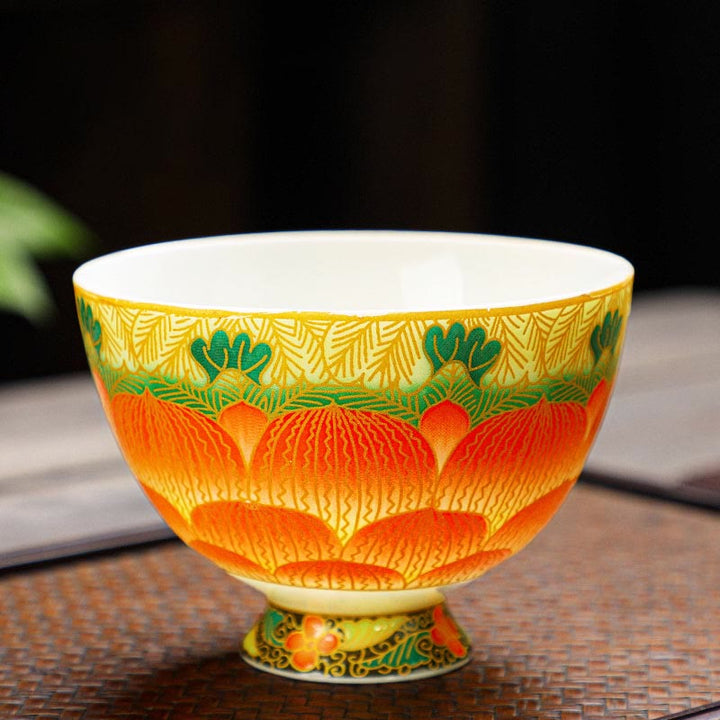 Buddha Stones蓮 陶器 ティーカップ フラワー ティーカップ 100ml