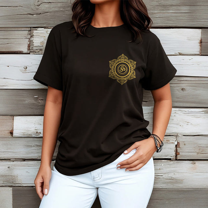 Buddha Stones黄金曼荼羅 OM 柄 Tシャツ - image 6