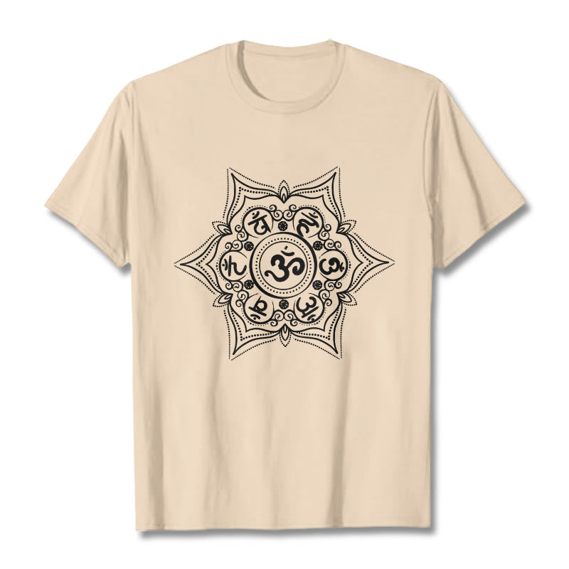 Buddha Stones Mandala オーム・マニ・パドメ・フム Tee Tシャツ - ビスク - 2XL - image 10