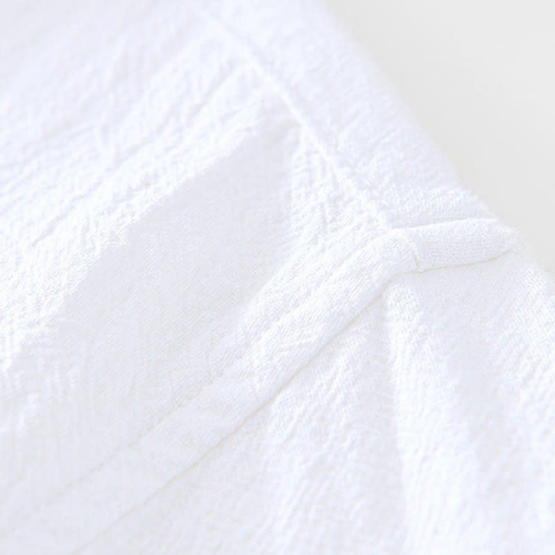 Buddha Stonesヴィンテージ無地シンプルデザインメンズ半袖コットンリネンシャツポケット付き - image 16