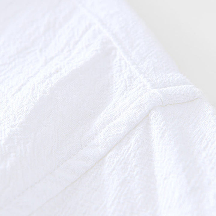 Buddha Stonesヴィンテージ無地シンプルデザインメンズ半袖コットンリネンシャツポケット付き - image 16