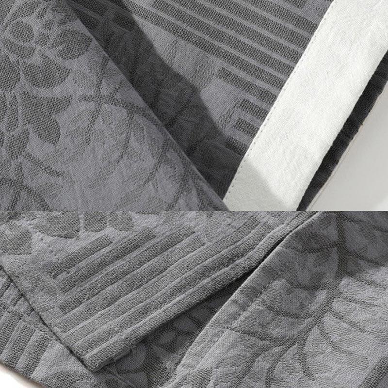 Buddha Stonesカジュアル サマー ジャカード 花柄 カエルボタン メンズ スタンドカラー コントラストカラー 半袖 コットン カーディガン シャツ - image 8