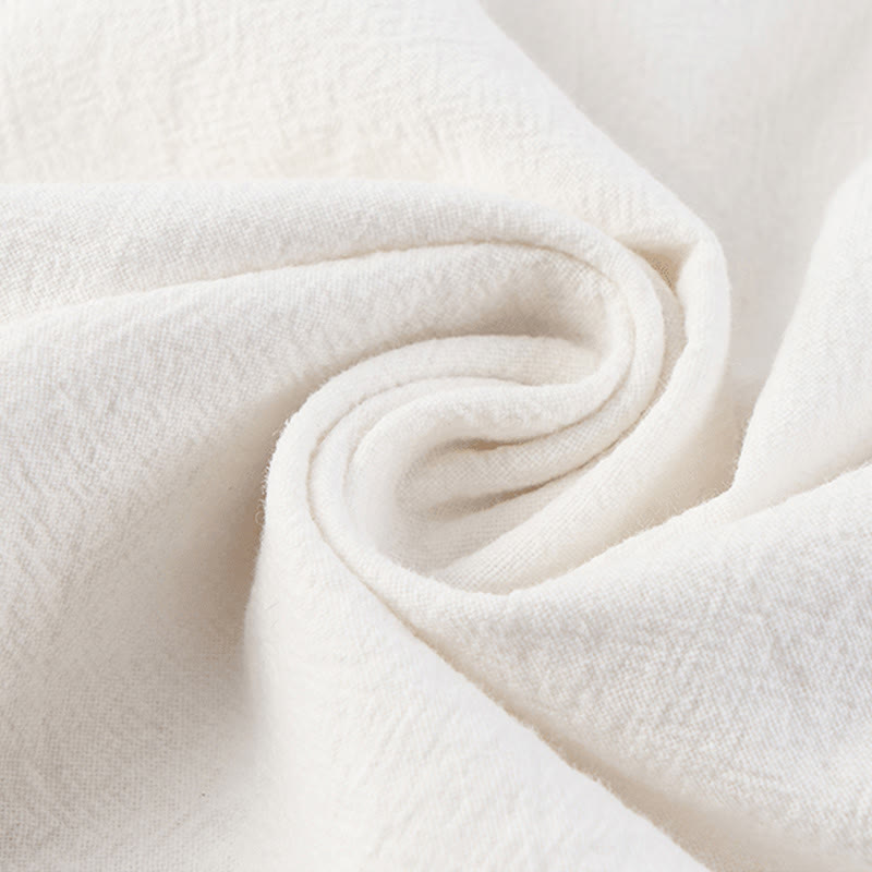 Buddha Stonesカジュアル 2点セット 純色 ハーフボタンデザイン シャツ ドローストリングパンツ メンズ コットンリネン 瞑想用クロスセット ポケット付き - image 7