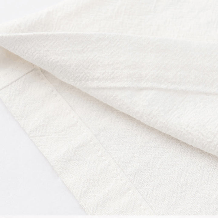 Buddha Stonesカジュアル 2点セット 純色 ハーフボタンデザイン シャツ ドローストリングパンツ メンズ コットンリネン 瞑想用クロスセット ポケット付き - image 10