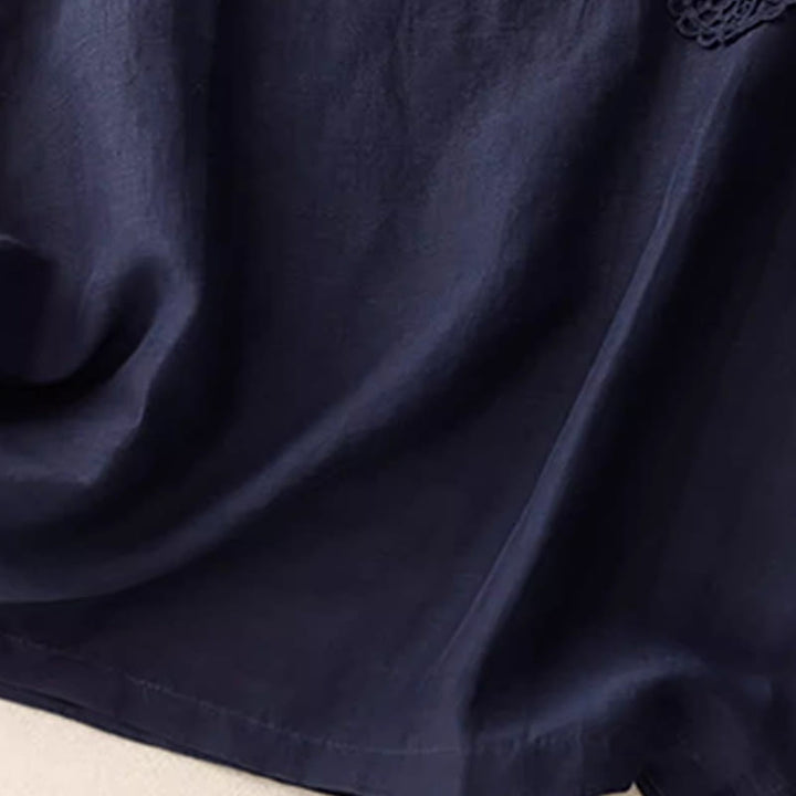 Buddha Stonesカジュアル 無地 刺繍パッチワークデザイン ノースリーブ クルーネック レディースベスト - image 9