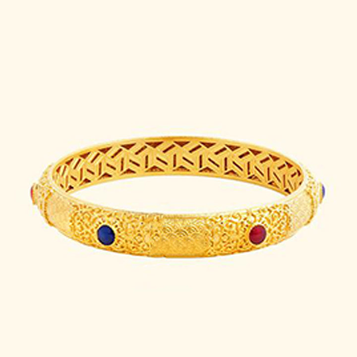 Buddha Stones925 スターリングシルバー ゴールデン 縁起の良い雲 中空デザイン守護ブレスレットバングル 2.20インチ (56 MM) - image 8