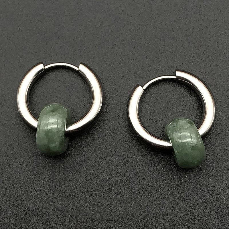 Buddha Stonesチタン鋼強化イヤリング - チタン鋼のポスト - image 0