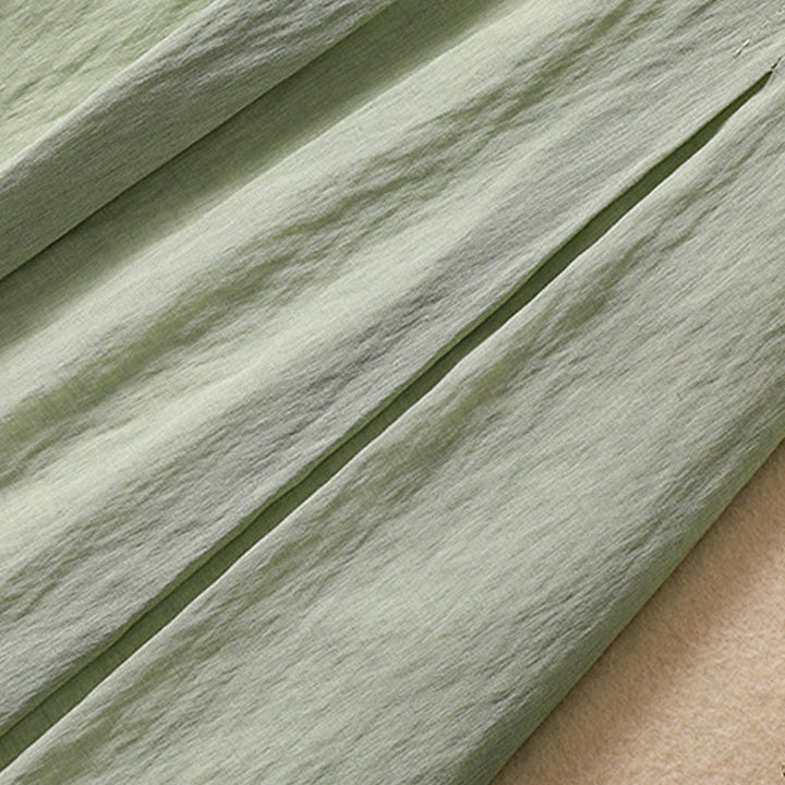 Buddha Stonesカジュアル コントラストカラー プリーツ レースアップデザイン レディース コットンリネン 7-8丈スカート - image 31