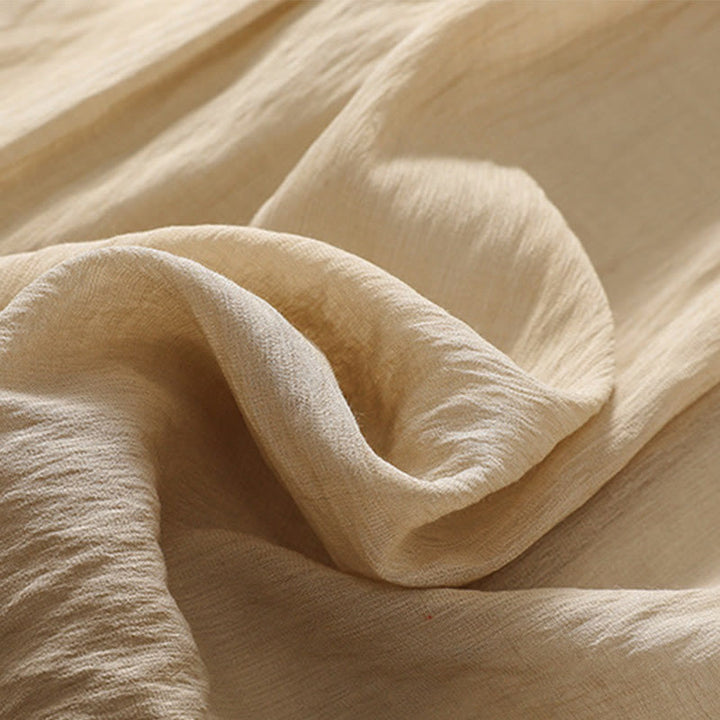 Buddha Stonesカジュアル コントラストカラー プリーツ レースアップデザイン レディース コットンリネン 7-8丈スカート - image 5