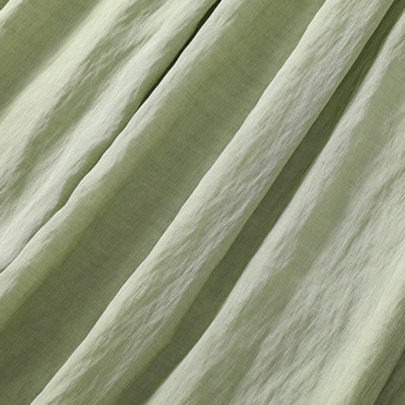 Buddha Stonesカジュアル コントラストカラー プリーツ レースアップデザイン レディース コットンリネン 7-8丈スカート - image 30