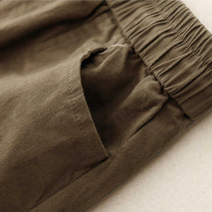 Buddha Stonesヴィンテージ プレーン ドローストリング ボタンデザイン スライド スリット レディース コットン リネン 7-8丈 スカート ポケット付き - image 2