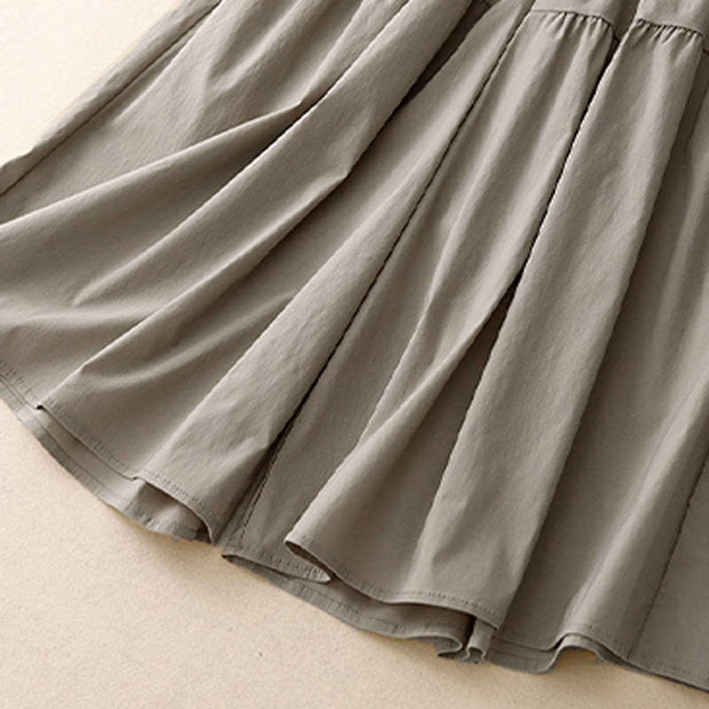 Buddha Stonesカジュアル ルーズ 無地 レディース コットン 伸縮性 7-8丈 ワイドレッグパンツ ポケット付き - image 8