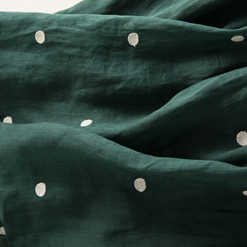 Buddha Stonesの芸術的なヴィンテージドット柄レディースプリーツスカート - image 13