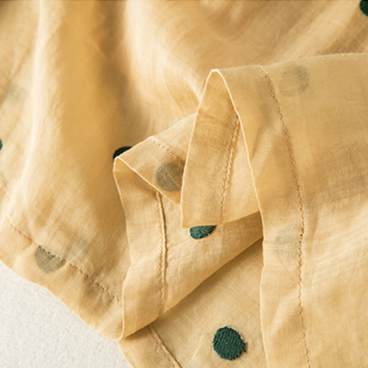 Buddha Stonesの芸術的なヴィンテージドット柄レディースプリーツスカート - image 27