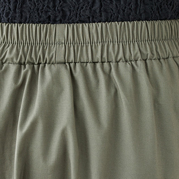 Buddha Stones夏カジュアル 純色 プリーツデザイン レディース コットンスカート - image 9