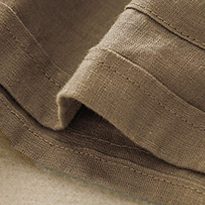 Buddha Stones夏 カジュアル 無地 コットン リネン レディース エラスティック ストレート ショーツ ポケット付き - image 2