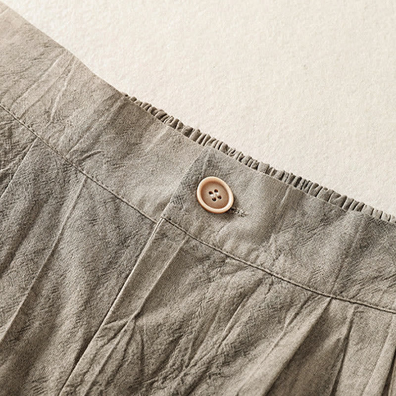 Buddha Stones夏カジュアル タイダイ 無地 コットン レディース ショートパンツ ポケット付き - image 12