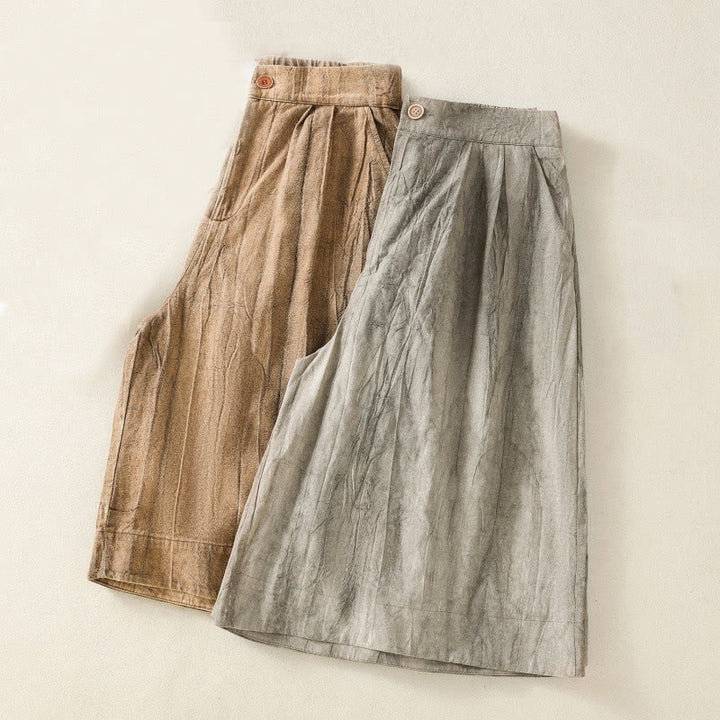 Buddha Stones夏カジュアル タイダイ 無地 コットン レディース ショートパンツ ポケット付き - image 18