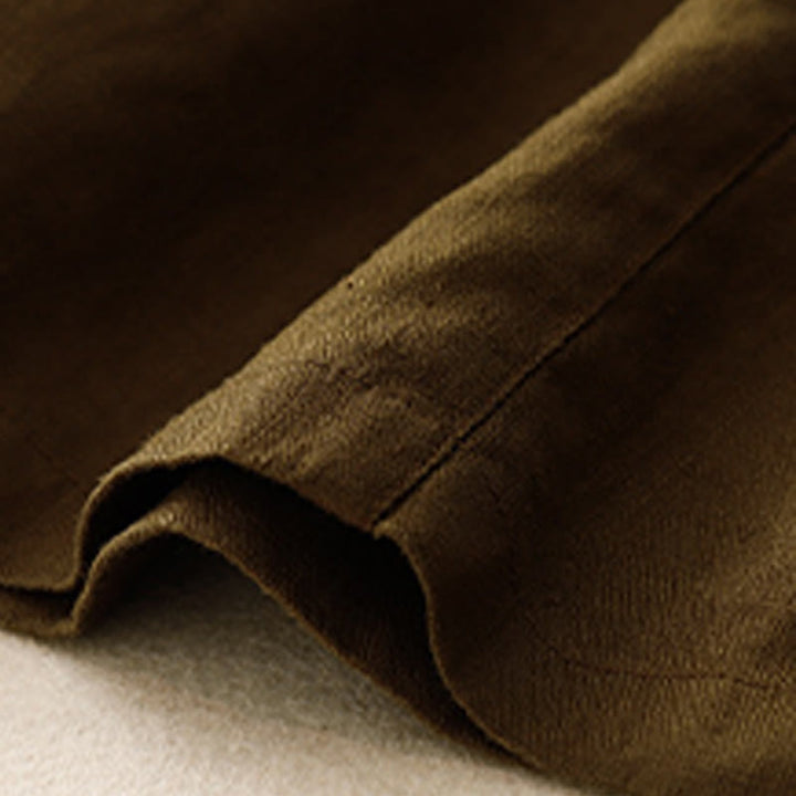 Buddha Stones夏 カジュアル ボタン 無地 コットン レディース ショートパンツ ポケット付き - image 18