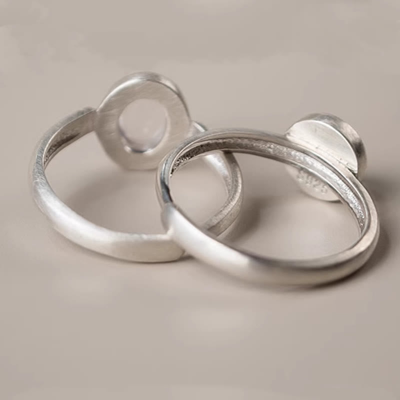 Buddha Stones天然 925 スターリングシルバー ピンククリスタル 調節可能な温かみのあるリング - image 11