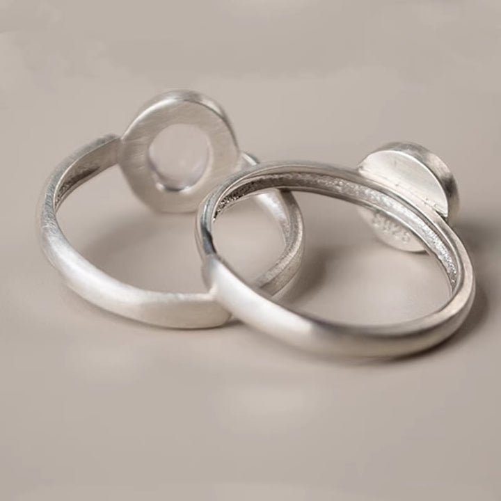 Buddha Stones天然 925 スターリングシルバー ピンククリスタル 調節可能な温かみのあるリング - image 11