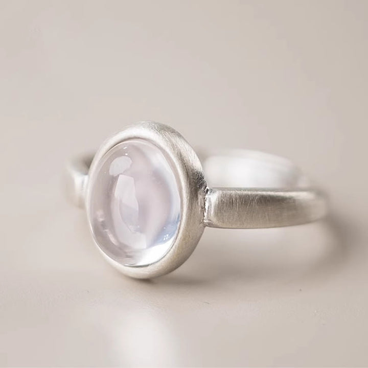 Buddha Stones天然 925 スターリングシルバー ピンククリスタル 調節可能な温かみのあるリング - image 2