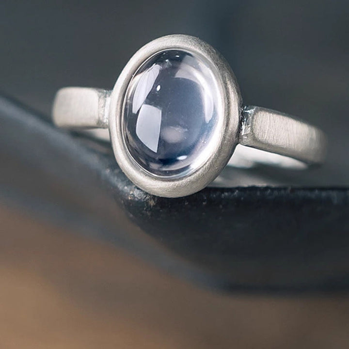 Buddha Stones天然 925 スターリングシルバー ピンククリスタル 調節可能な温かみのあるリング - image 3