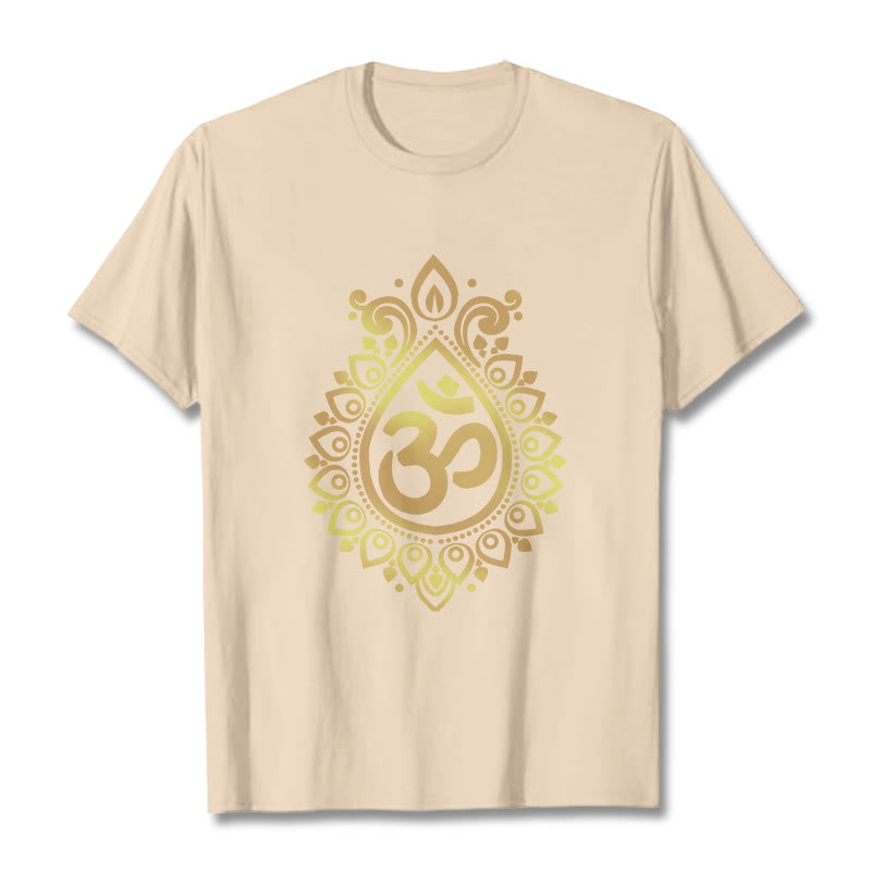 Buddha StonesウォータードロップOMデザインTシャツ - ビスク - 2XL - image 9