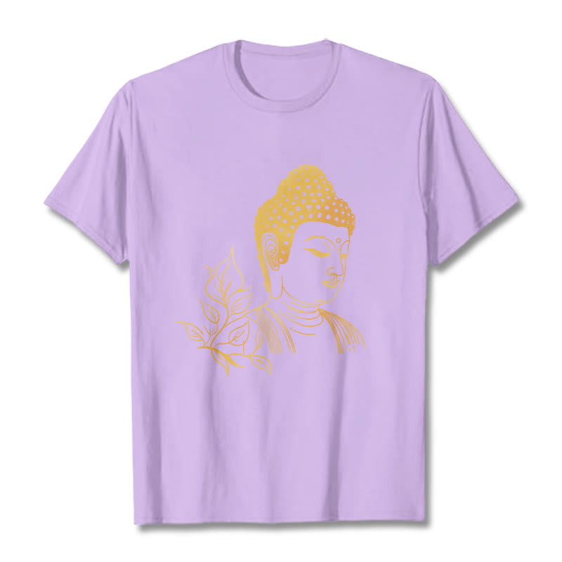 Buddha Stones、黄金の葉、瞑想仏陀Tシ​​ャツ - 梅 - 2XL - image 17