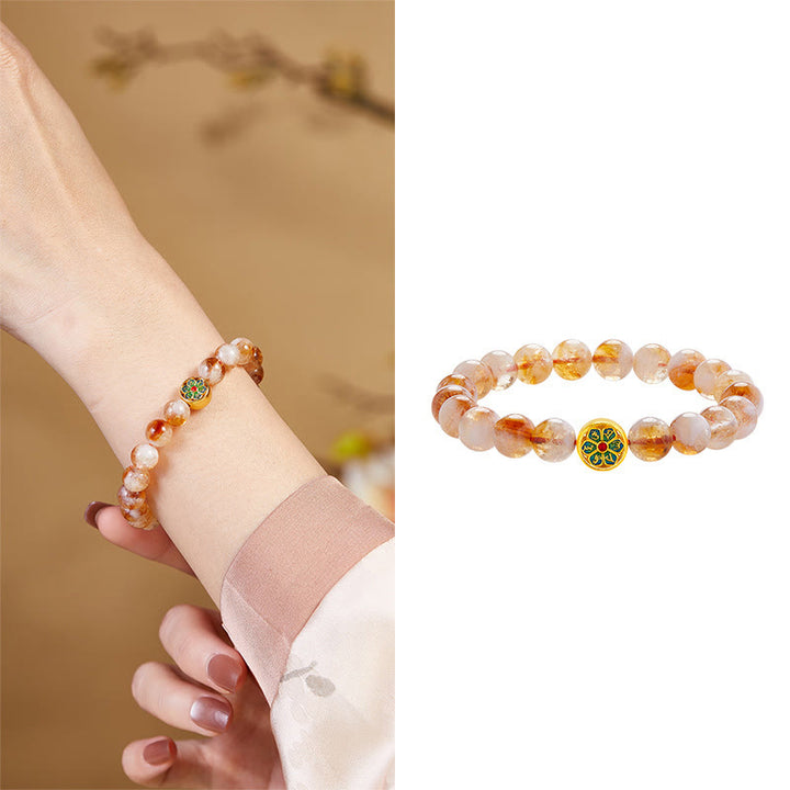 Buddha Stones999スターリングシルバー シトリンオーム・マニ・パドメ・フム守護ブレスレット - image 10