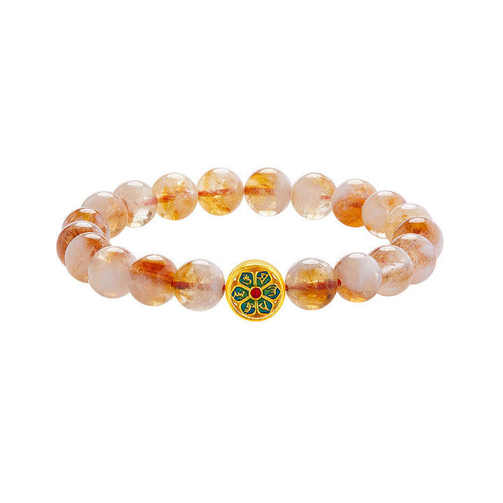 Buddha Stones999スターリングシルバー シトリンオーム・マニ・パドメ・フム守護ブレスレット - image 11