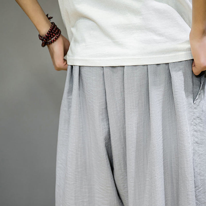 Buddha Stonesサマープレーンドローストリングメンズアンクル丈コットンハーレムパンツ（ポケット付き） - image 19