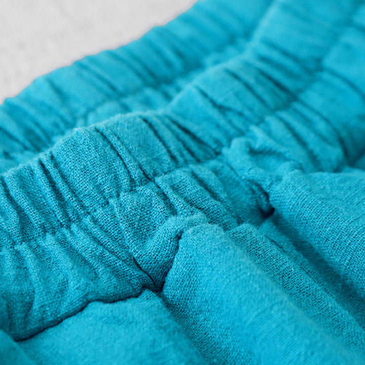 Buddha Stonesカジュアル 無地 7-8丈 レディース コットンリネン ハーレムパンツ ポケット付き - image 13