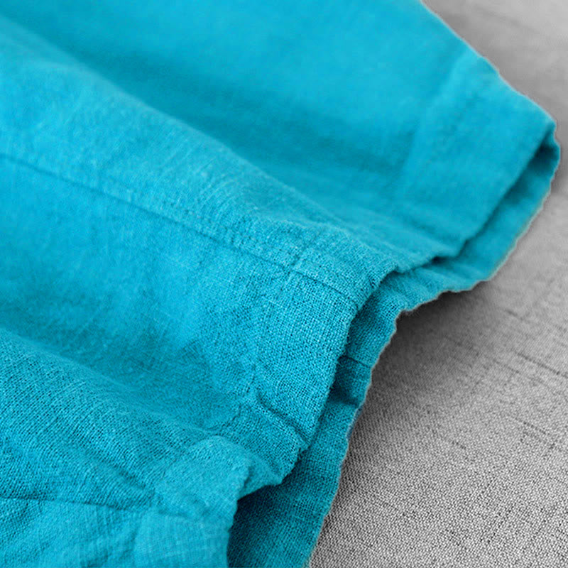 Buddha Stonesカジュアル 無地 7-8丈 レディース コットンリネン ハーレムパンツ ポケット付き - image 14