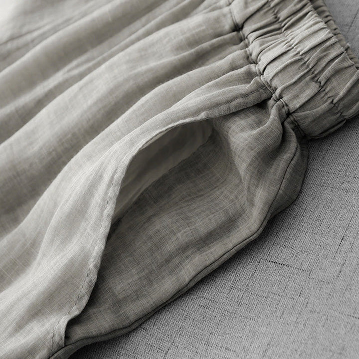 Buddha Stones通勤用 無地 レース刺繍デザイン コットン レディース ワイドレッグ クロップドパンツ ポケット付き - image 11