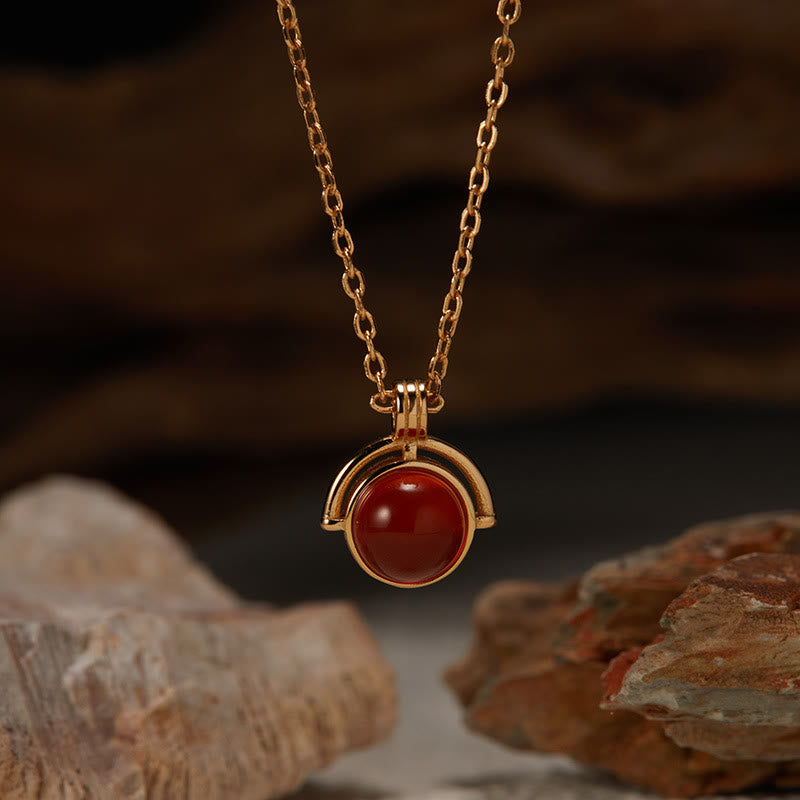 Buddha Stonesレッドアゲート タイガーアイ アクアマリン ムーンストーン 925スターリングシルバー 自信のネックレスペンダント