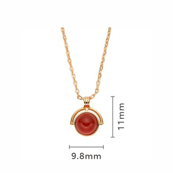 Buddha Stonesレッドアゲート タイガーアイ アクアマリン ムーンストーン 925スターリングシルバー 自信のネックレスペンダント