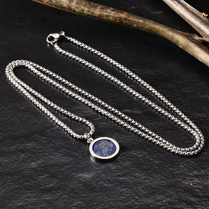 Buddha Stones天然石 ターコイズ タイガーアイ ラズライト ラピスラズリ マラカイト チタン鋼 浄化ネックレス ペンダント - image 18