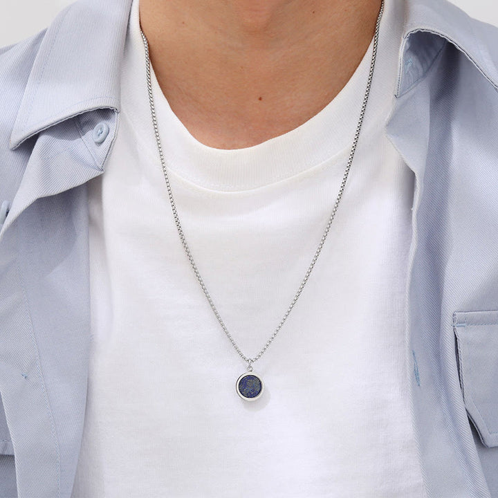 Buddha Stones天然石 ターコイズ タイガーアイ ラズライト ラピスラズリ マラカイト チタン鋼 浄化ネックレス ペンダント - image 21