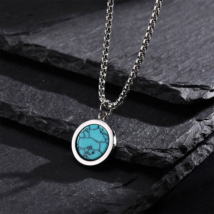 Buddha Stones天然石 ターコイズ タイガーアイ ラズライト ラピスラズリ マラカイト チタン鋼 浄化ネックレス ペンダント - image 13