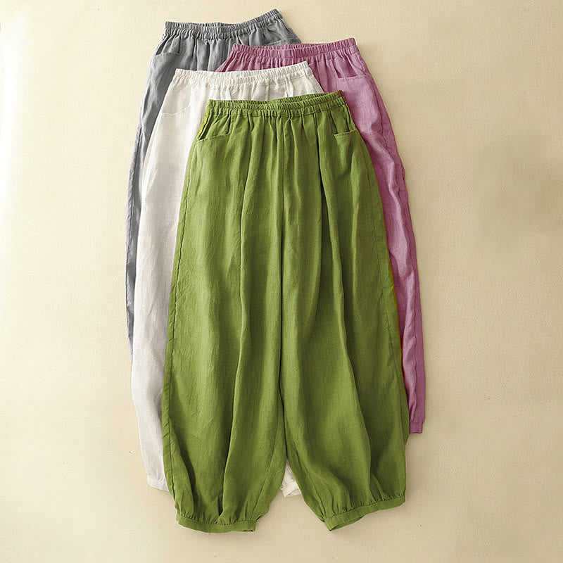 Buddha Stonesサマー通勤用 無地 レディース アンクル丈パンツ ポケット付き - image 18