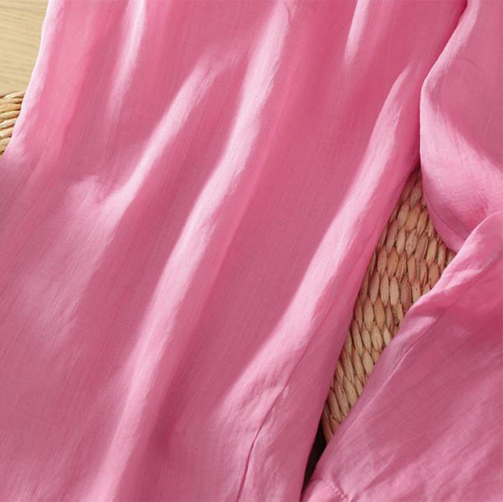 Buddha Stones通勤用 ピュアカラー シンプルデザイン レディース アンクル丈 ハーレムパンツ ポケット付き - image 18