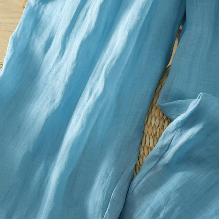 Buddha Stones通勤用 ピュアカラー シンプルデザイン レディース アンクル丈 ハーレムパンツ ポケット付き - image 23