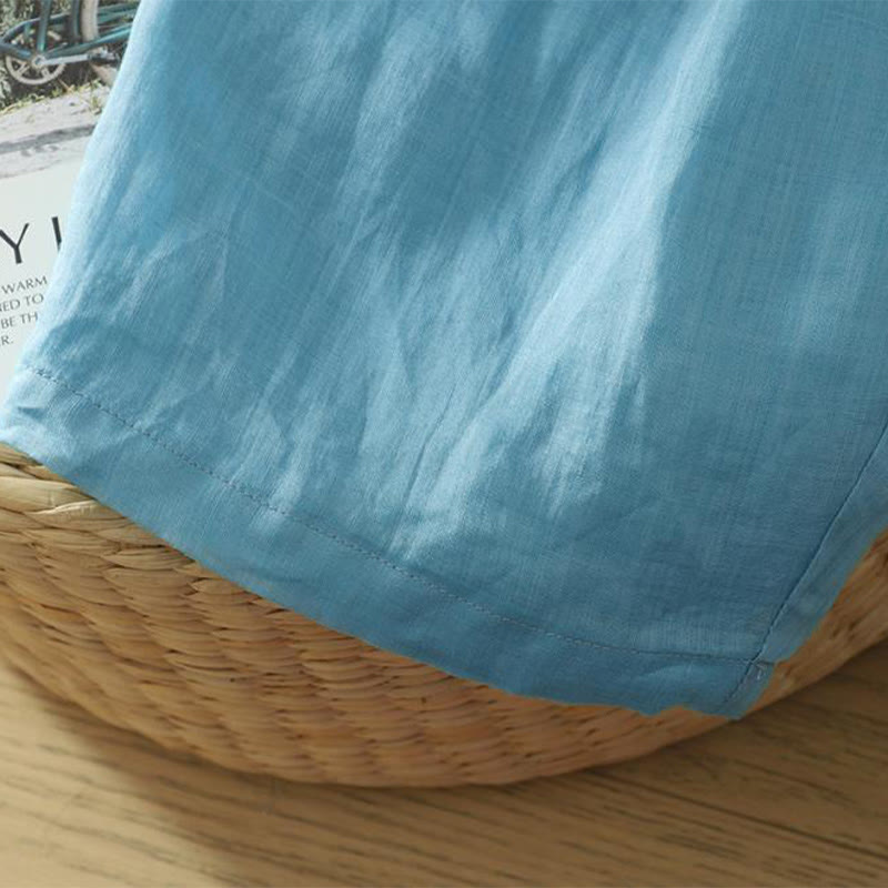 Buddha Stones通勤用 ピュアカラー シンプルデザイン レディース アンクル丈 ハーレムパンツ ポケット付き - image 24