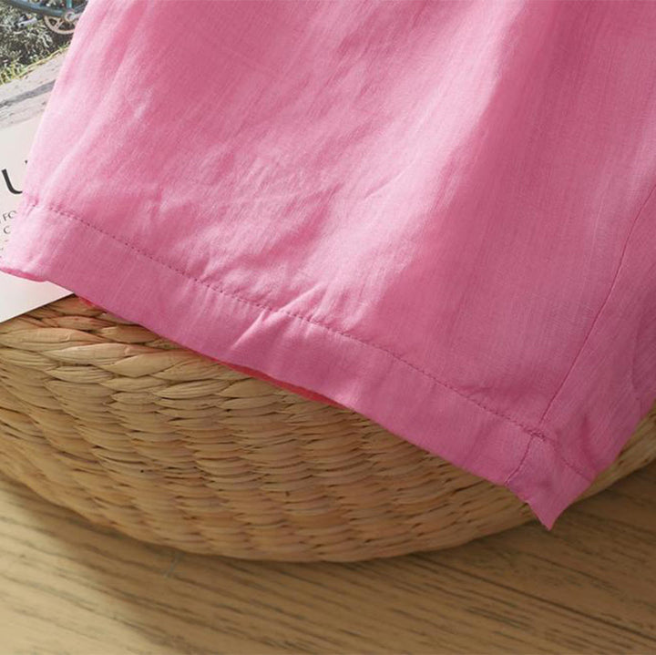 Buddha Stones通勤用 ピュアカラー シンプルデザイン レディース アンクル丈 ハーレムパンツ ポケット付き - image 19