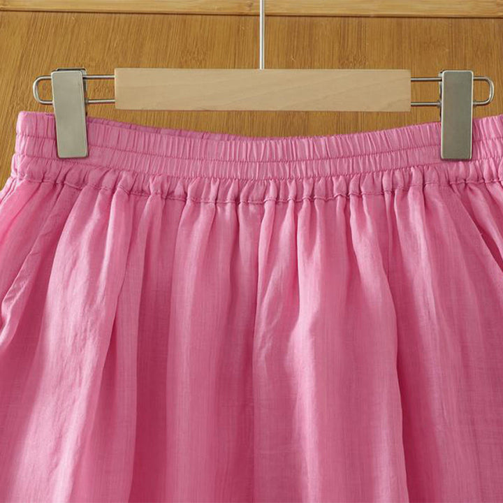 Buddha Stones通勤用 ピュアカラー シンプルデザイン レディース アンクル丈 ハーレムパンツ ポケット付き - image 16