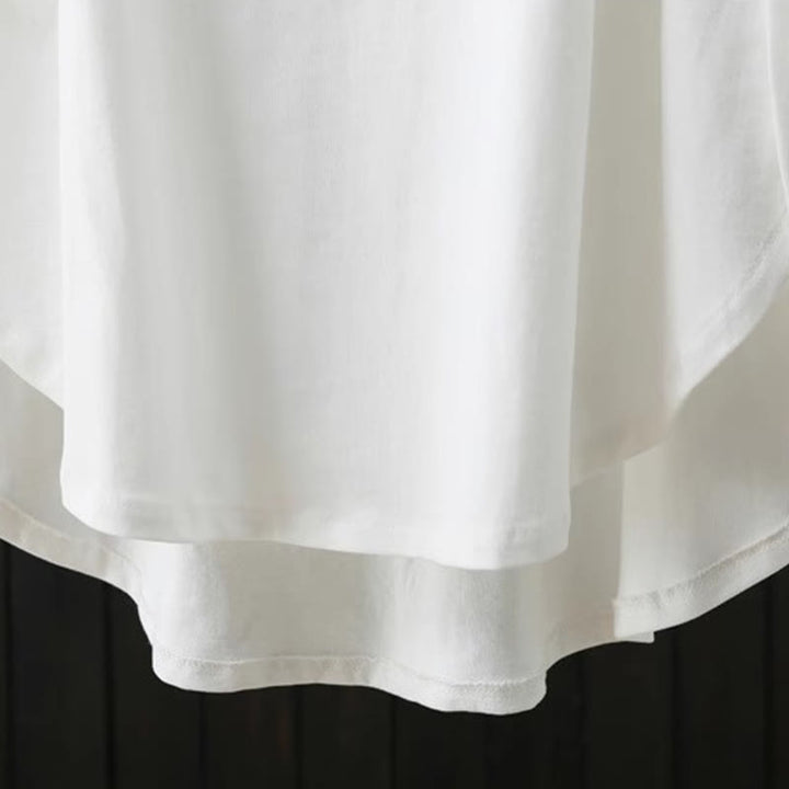 Buddha Stonesカジュアル ゆったり 夏用 無地 クルーネック レディース 半袖Tシャツ - image 6